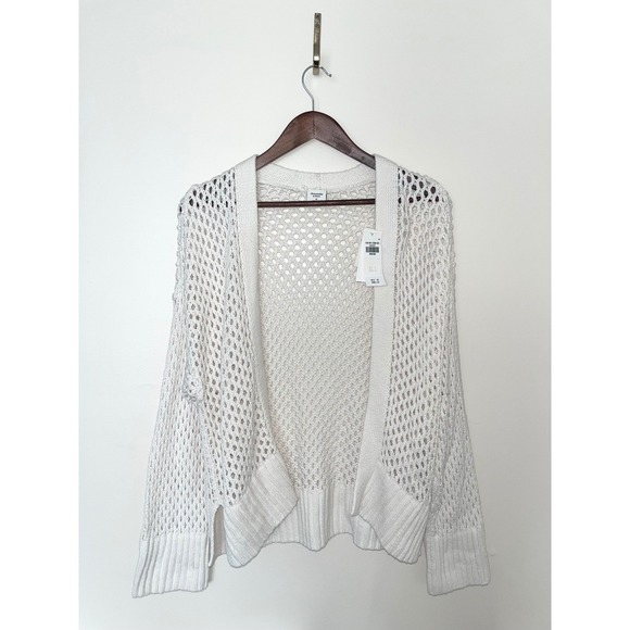 Abercrombie & Fitch Sweaters - ABERCROMBIE & FITCH Crochet Open Front Knit Cardigan $70 Sweater NWT | Medium